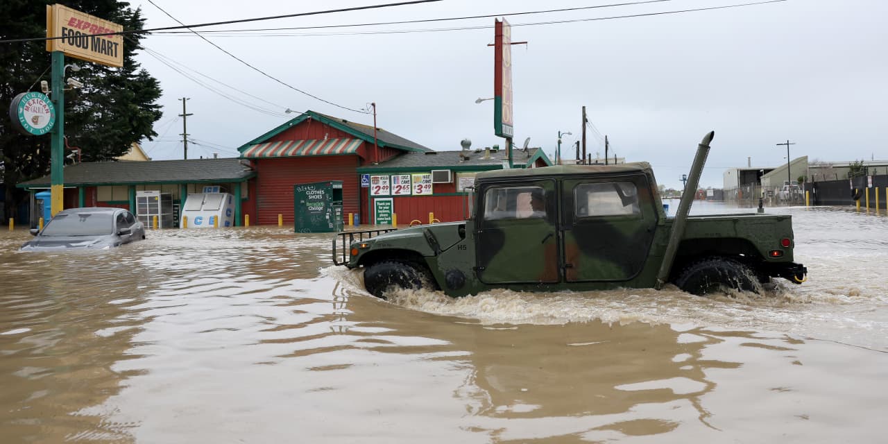 Latest atmospheric river pounds soggy California; 27,000 evacuations ordered