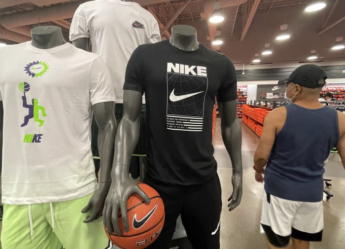 Nike stocks outlet drop today