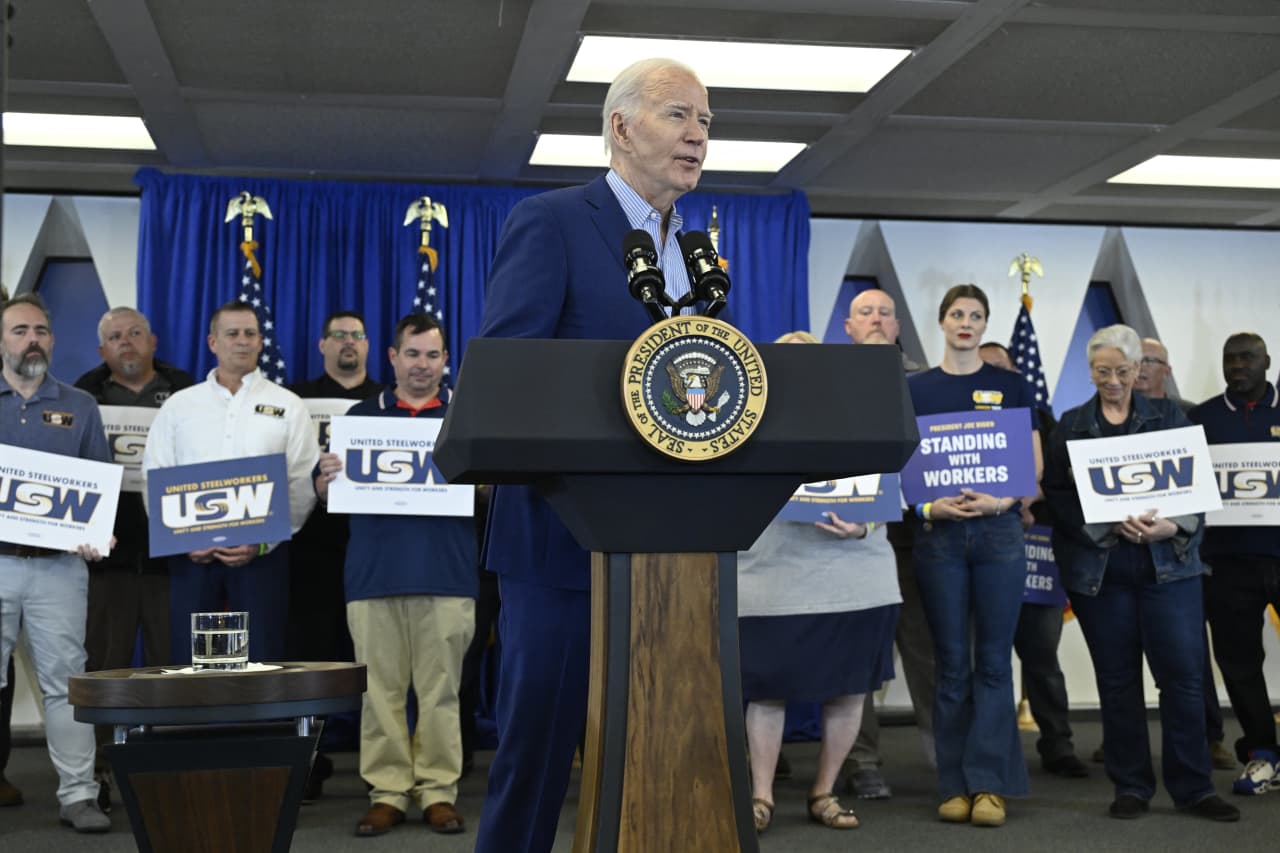 Biden calls for tripling tariffs on Chinese steel and probing Beijing’s potentially unfair trade actions in shipbuilding