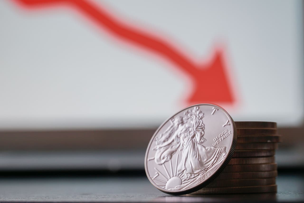Silver heads for biggest drop in 46 years, with ‘every man and his dog rushing for the exit’