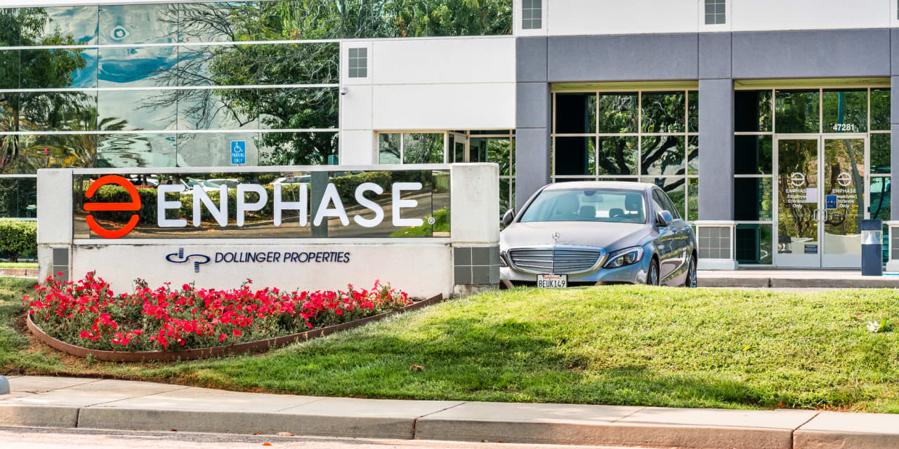 Enphase stock drops 25% to lowest in nearly a year as company’s weak guidance spooks Wall Street