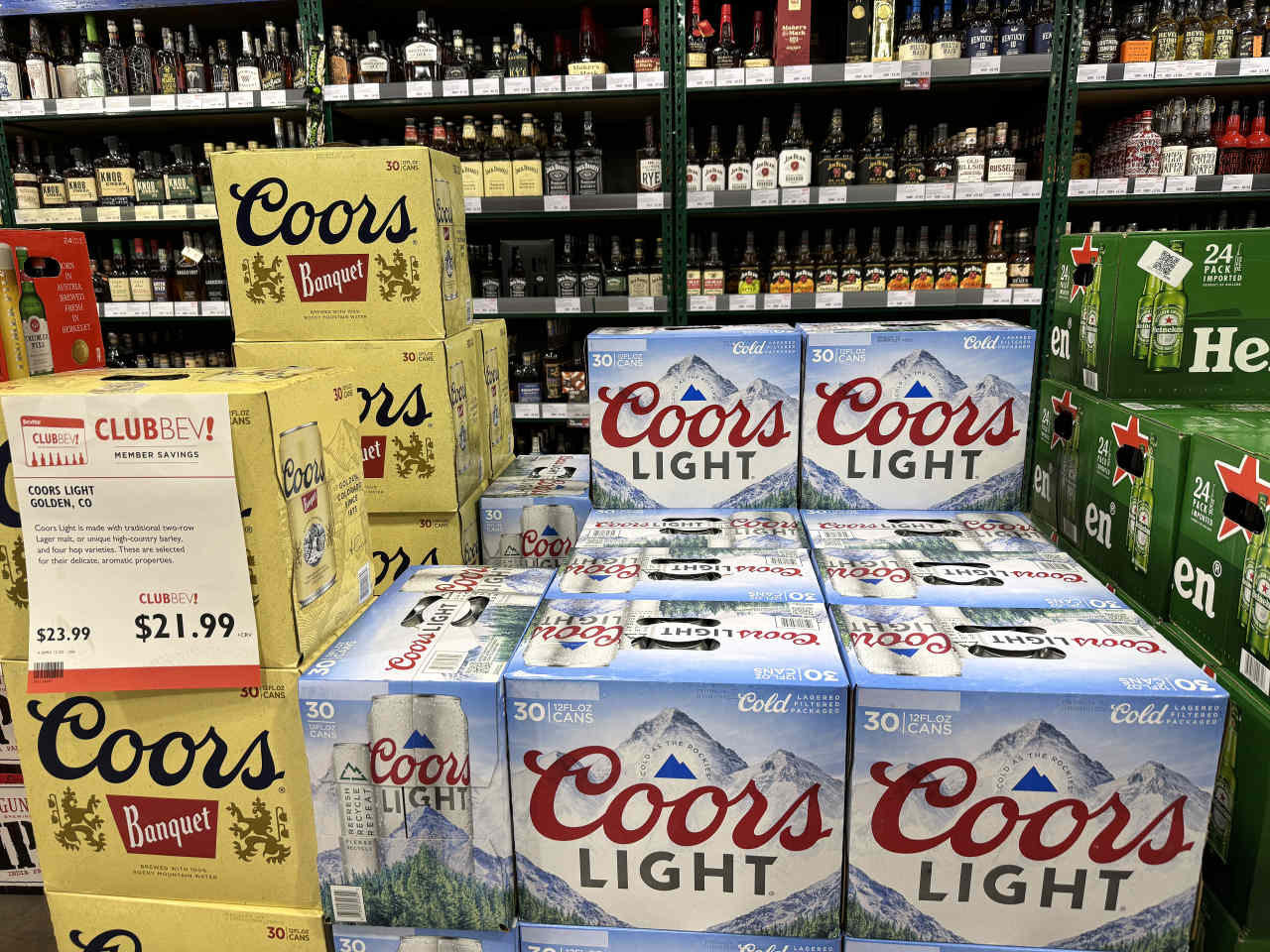 Molson Coors says less beer is being drunk due to worries about tariffs and the economy