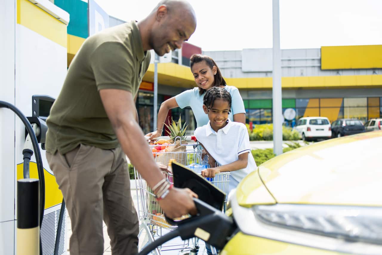 You can sometimes find free chargers at shopping centers or hotels.