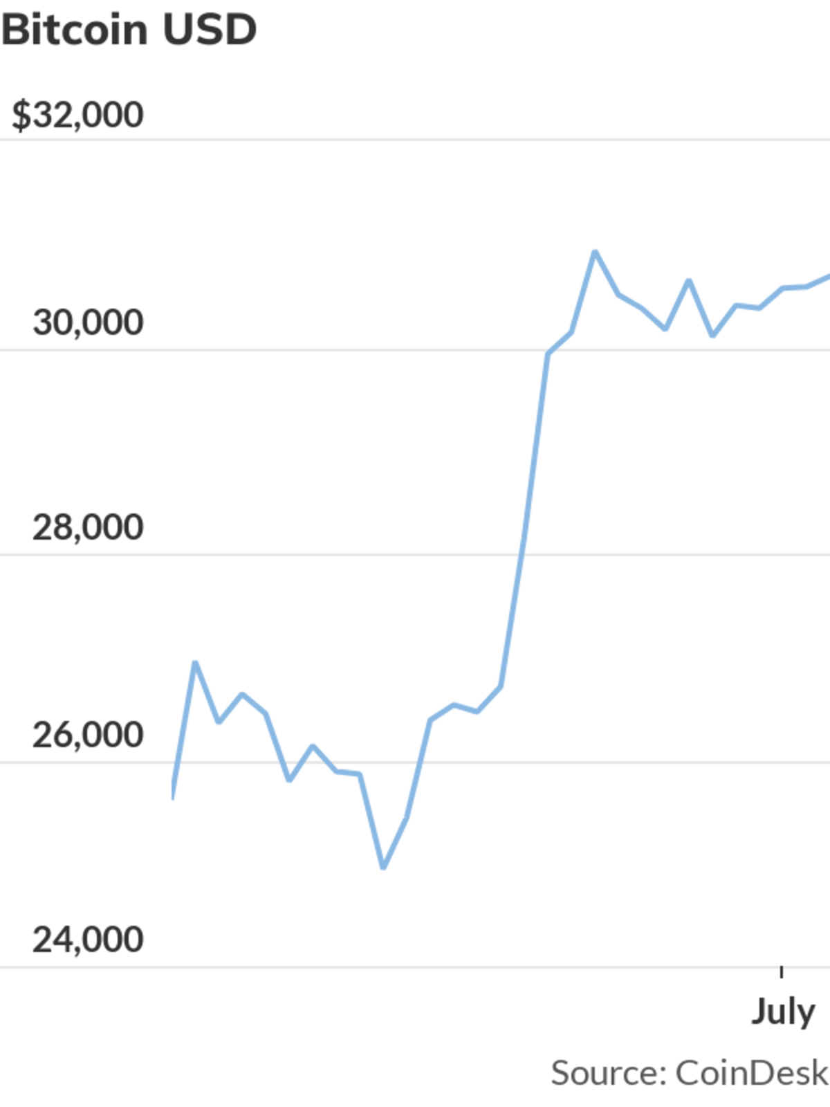 Bitcoin holds above $30,000 as bulls look for next upside catalyst -  MarketWatch