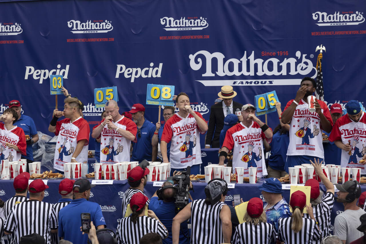 Joey Chestnut Eats 62 Hot Dogs to Claim 16th Title in Nathan's