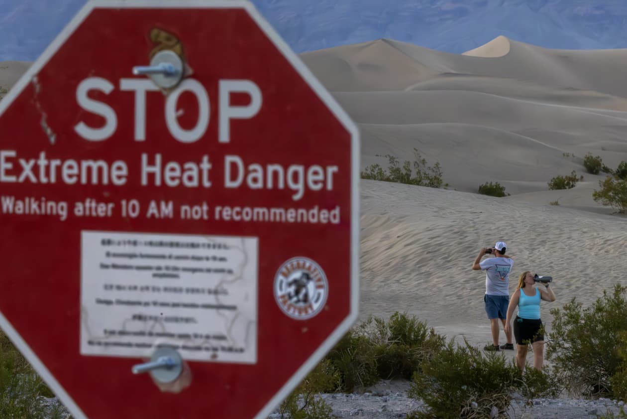 Death Valley hits 128 degrees as extreme heat wave grips much of U.S ...