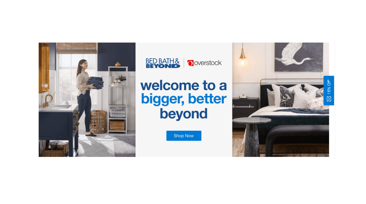 Bed Bath & Back: Overstock's rebrand goes live - Furniture Today
