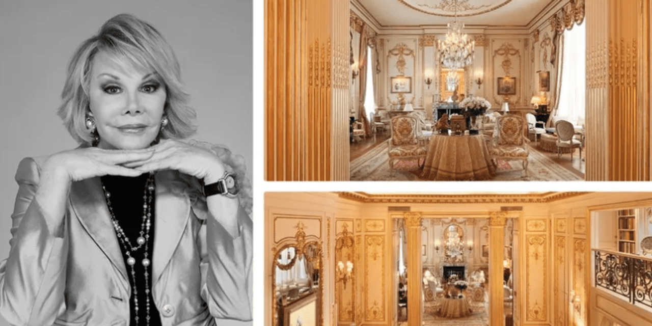 Joan Rivers' opulent former home reappears on the market in Manhattan for $34.5 million - Vimarsana News