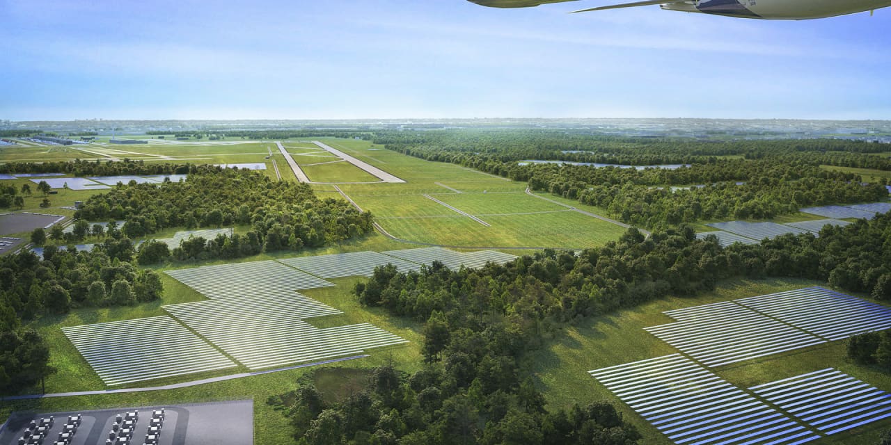 Solar panels to surround DCs Dulles airport deliver power to 37000 homes