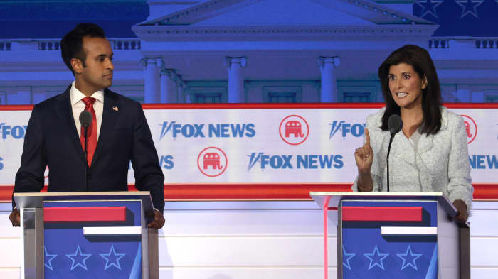 GOP presidential debate: Haley impresses, as Pence, Ramaswamy also ...