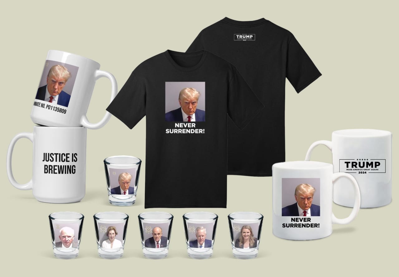 Trump's Mug Shot Has Spawned Gold Mine of Merch From Fans and Critics