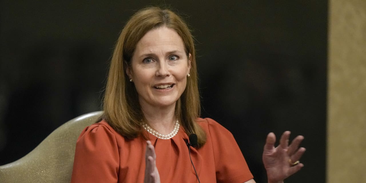 Justice Amy Coney Barrett says she welcomes public scrutiny of Supreme Court