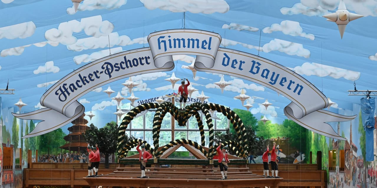 A 1-liter stein of beer at Munich’s famed Oktoberfest will cost nearly  this year