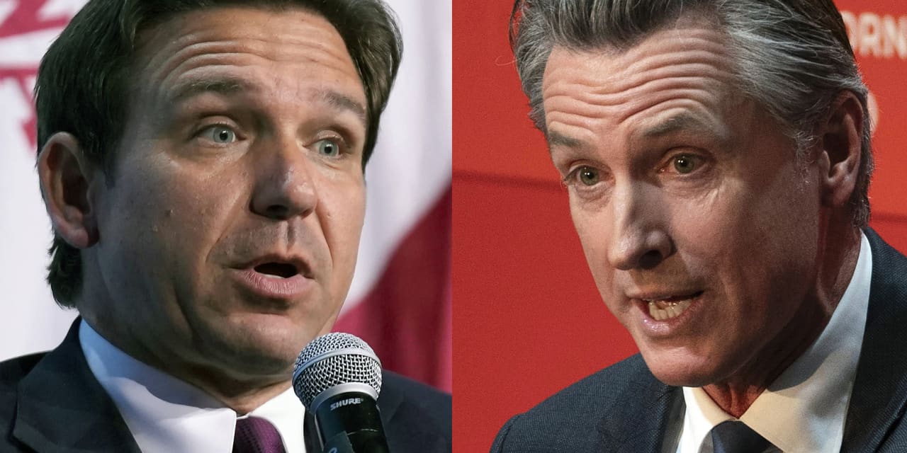 Sniping rival governors Newsom and DeSantis set terms for Hannity-moderated Fox News debate