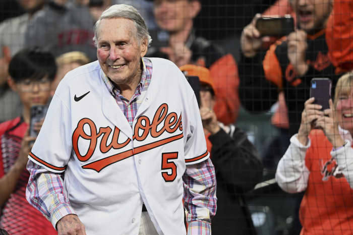 Brooks Robinson, Baltimore Orioles third baseman with 16 Gold