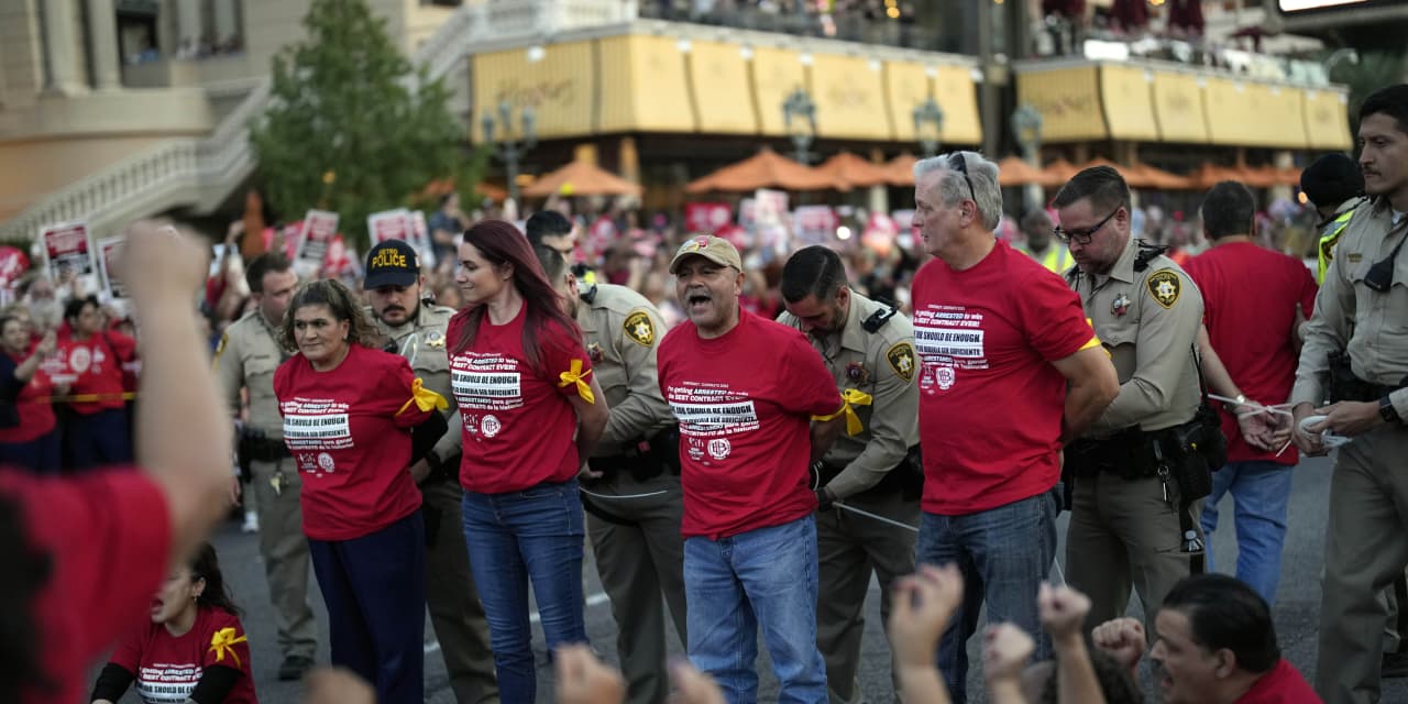 Tens of thousands of Las Vegas Strip hotel workers may on go strike this month