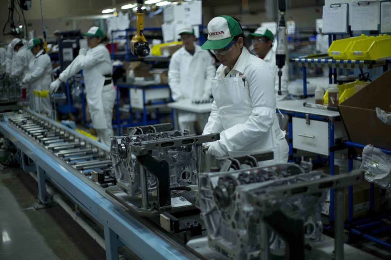 Honda Motor Co. has reportedly paused production in Celaya, Mexico, where it can make up to 200,000 vehicles each year.