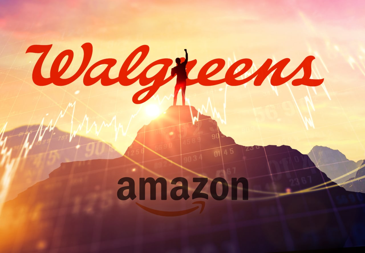Amazon’s stock could lose to Walgreens’ this year if the Dow jinx holds