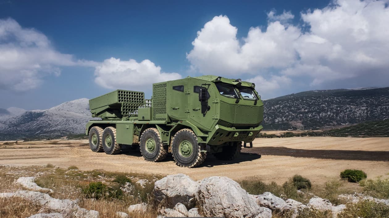 公司提供的RM-70「吸血鬼」多管火箭砲照片。